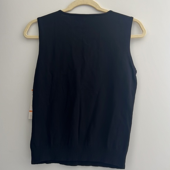 NWT - Black Sweater Vest - Textured Sz S Women’s Jones New York - Picture 6 of 7
